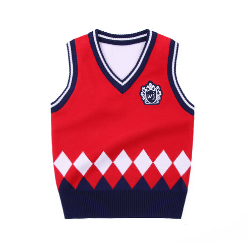 Diamond vest children's sweater