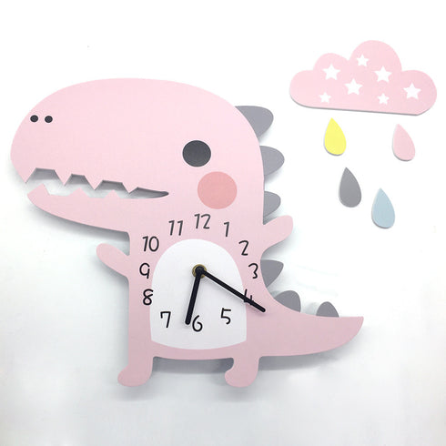 Cartoon dinosaur wall clock