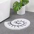 White Black Cartoon bathroom mat