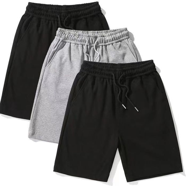Solid Color Straight Shorts For Men