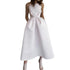 Women's waist pleated bowed Dress