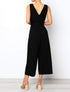 Ladies V-neck Tyra Jumpsuit - Black & Red