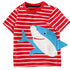 Cartoon Pattern Stitching Baby Short-Sleeved T-Shirt