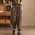 Women's Loose Stitching And Brushed Warm Trousers
