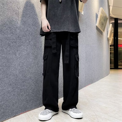 High Street Hip Hop Straight Leg Pants