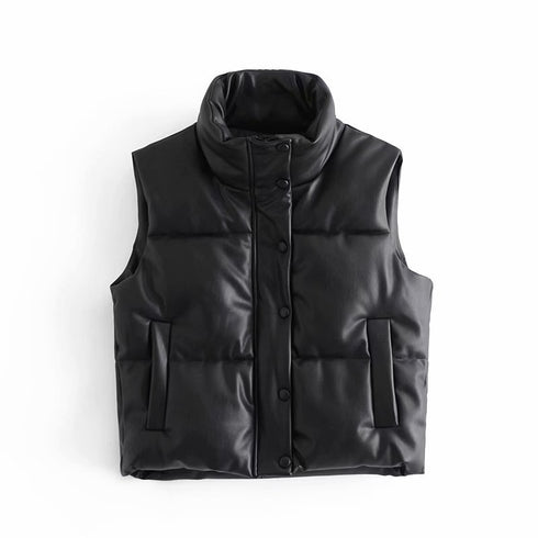 Casual Leather Vest Jacket
