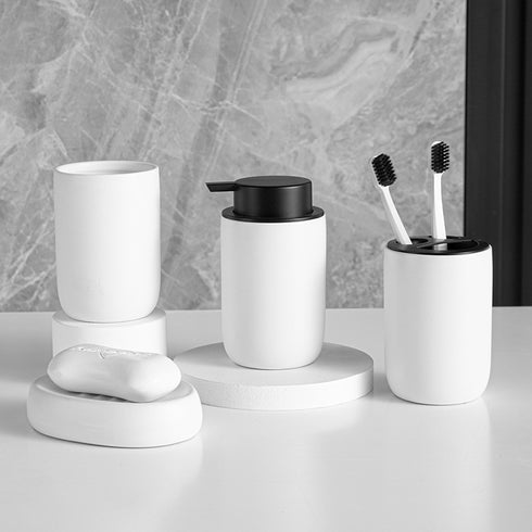 Matte Black Bathroom Accessories Set