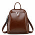Letter V Leather Backpack