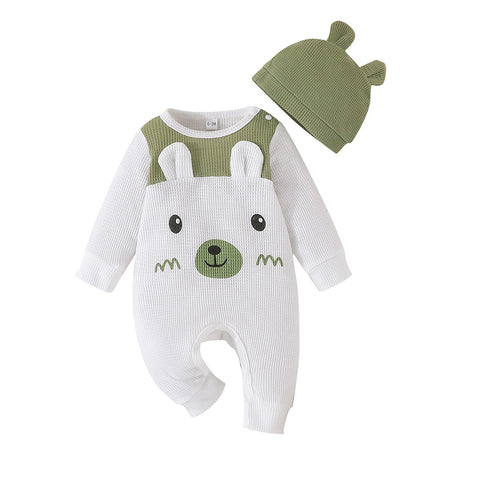 Toddler's Long Sleeve Hat Jumpsuit