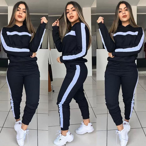 Women's Casual Patchwork Sports Suit