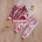 Kid's Velvet Sweatshirt Trousers Tracksuit Sets