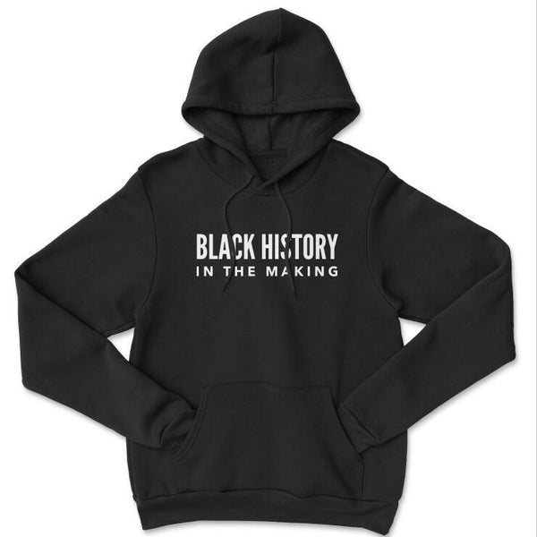 Black "History In Making" Men Hoodies