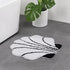 White Black Cartoon bathroom mat