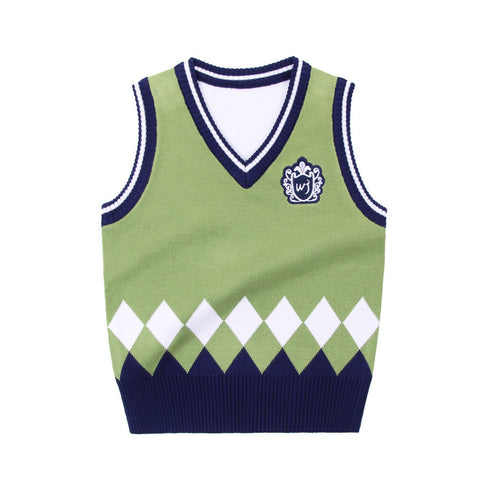 Diamond vest children's sweater