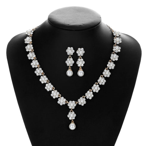 Pearl Flower Jewellery Set
