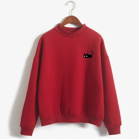 Women's SWEAT NEKO Solid Colour Sweatshirt