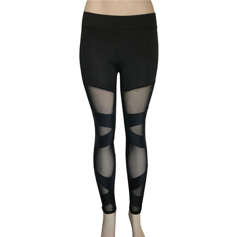 Women's Mesh cross-bundled leggings