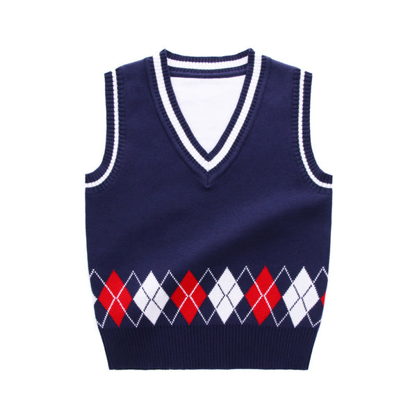 Diamond vest children's sweater