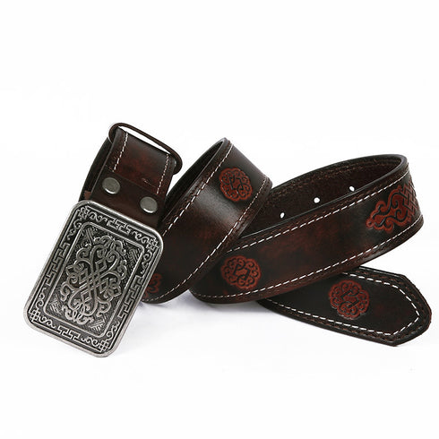 Auspicious Pattern Embossing Men And Women Belts
