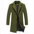Mens Solid Color Casual Business Woolen Coats
