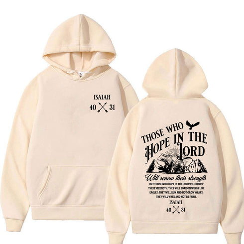 Christian Jesus Letters Print Unisex Hoodies