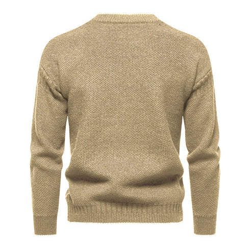 Mens Warm Knitted Bottoming Shirt