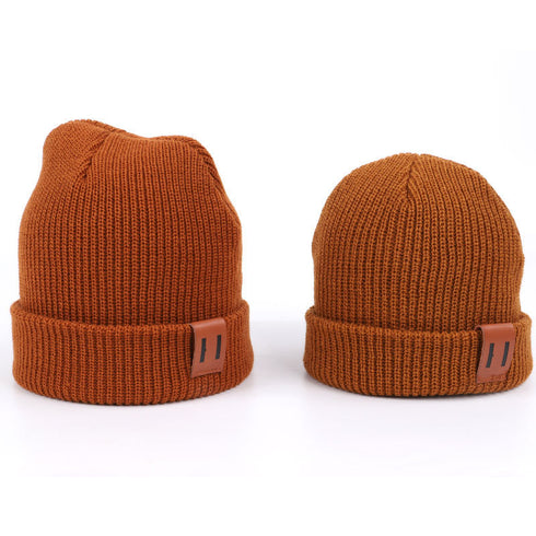 Solid Color Thermal Baby Knitted Cap