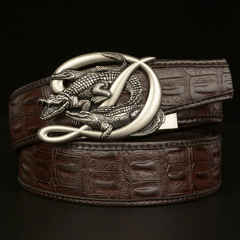 Crocodile Buckle Belt Made of pure Cowhide