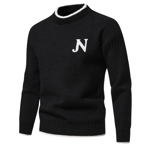 Mens Warm Knitted Bottoming Shirt