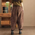 Women's Loose Stitching And Brushed Warm Trousers
