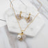 Peach Heart Pearl Jewelry Set