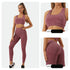 Seamless  High Waist Leggings and Crop Top Yoga Set