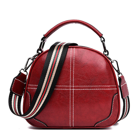 Stitching handbags leather texture with shoulder strap