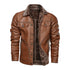 Fur Collared Leather jacket with furry pockets