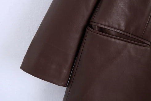 American Style Leather Pants Suit