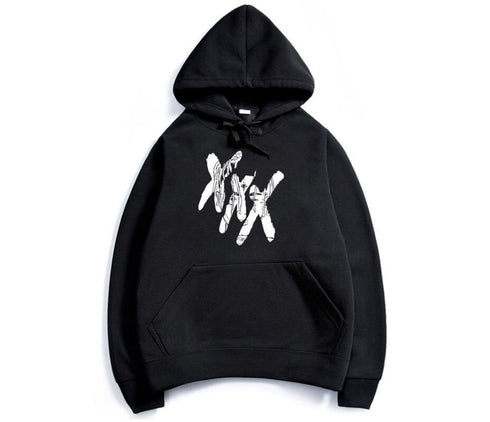 Triple Cross Plush Hooded sweater