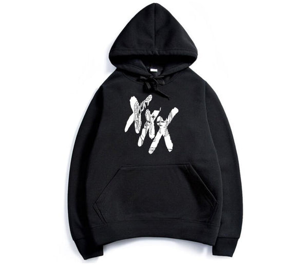 Triple Cross Plush Hooded sweater