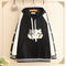 Cute Cat Print Thin Student Unisex Hoodie
