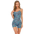 Ladies'  Random Printed Suspender jumpsuit