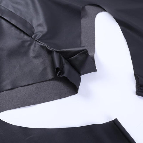 Women's Loose Hollow Straight Black Trousers