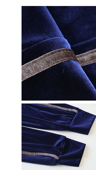 Women's Wide Leg Velvet Tracksuit