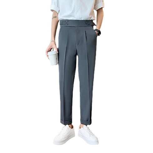 Draping Cropped Small Suit Pants