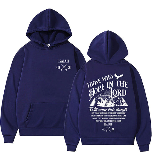 Christian Jesus Letters Print Unisex Hoodies
