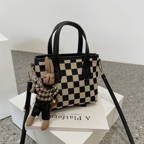 Houndstooth Shoulder Bags for Unisex