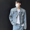 Niche Patchwork Old Denim Men Coats