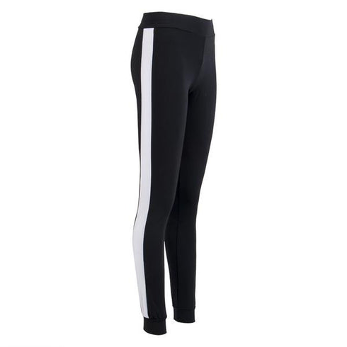 Women's White Side Strip leggings