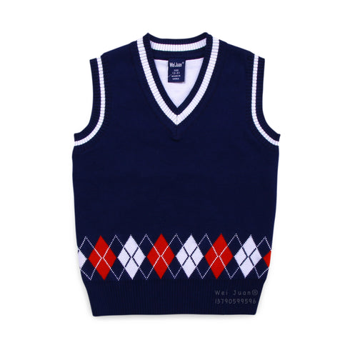 Diamond vest children's sweater