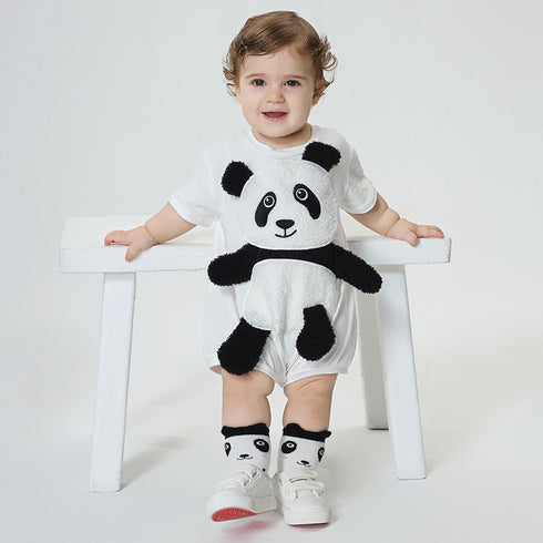 Leisure Short Sleeved Romper Three-dimensional Panda