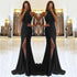 Ladies' Thigh cut long prom dress