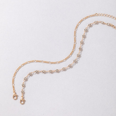 Light Luxury Diamond Double Anklet